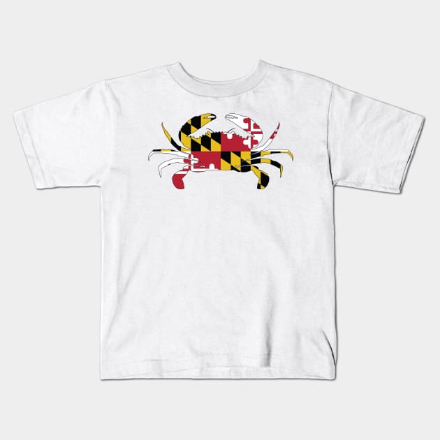 Maryland Flag Kids T-Shirt by polliadesign